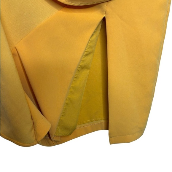 Harlyn Yellow Asymmetrical Sheath Dress Size Small - Picture 4 of 11